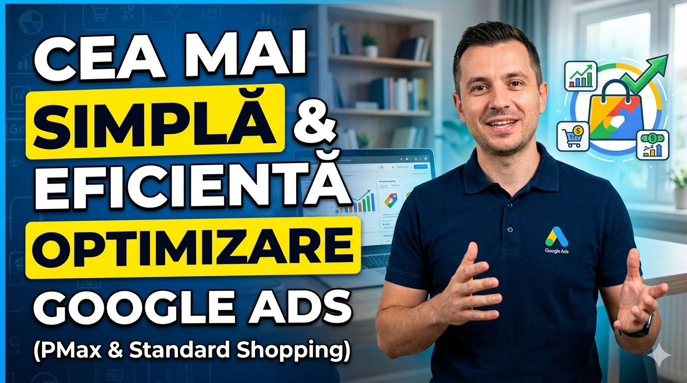 [VIDEO] Cea mai simplă și eficientă optimizare pentru campaniile de Shopping pe Google Ads (PMax & Standard)