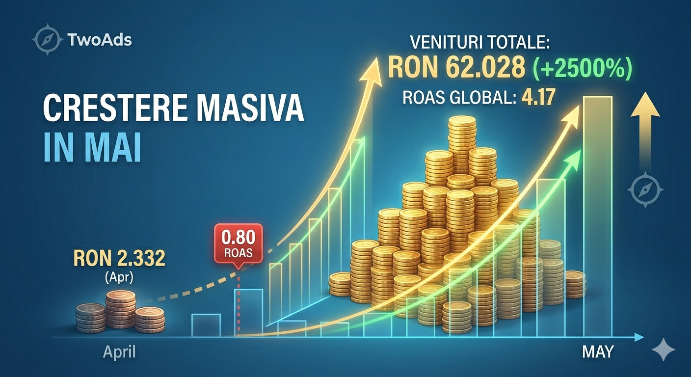 De la Pierdere la Profit: Deblocarea potențialului prin Supplemental Feeds și CSS (ROAS: 0.80 -> 4.17)